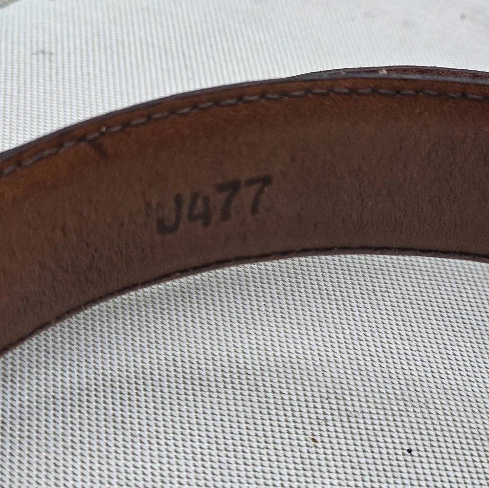 Johnston & Murphy Leather Brown Braided Belt‎ Aniline Kipskin Handcrafted 36 USA